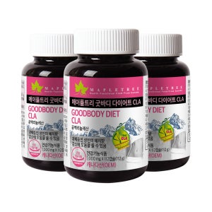메이플트리 굿바디 다이어트 CLA공액리놀렌산 112캡슐 씨엘에이 HCA 가르시니아 X 3병 24주분