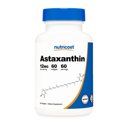 <b>뉴트리</b>코스트 Nutricost 아스타잔틴 Astaxanthin 12mg 소프트젤 60정