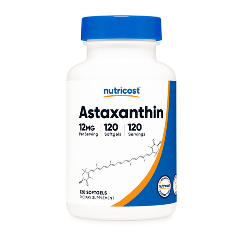 <b>뉴트리</b>코스트 Nutricost 아스타잔틴 Astaxanthin 12mg 소프트젤 120정