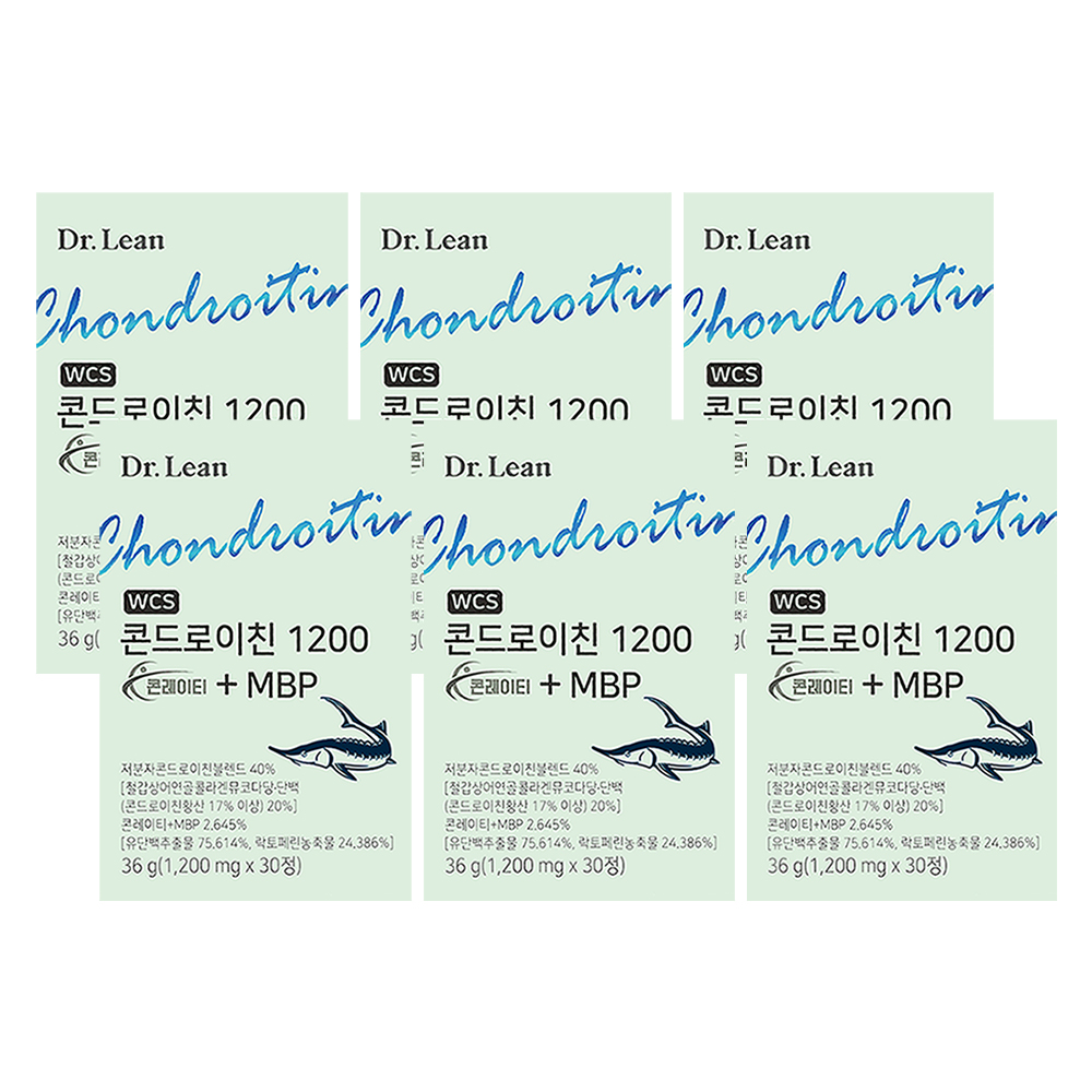 닥터린 콘드로이친 1200 콘레이티 MBP 저분자 <b>상어연골</b> 콘드로이친 6박스