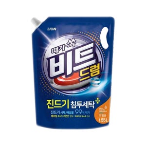 때가쏙비트 액체 세탁세제 리필 1.55L 1개 드럼용 비트세제 액상용