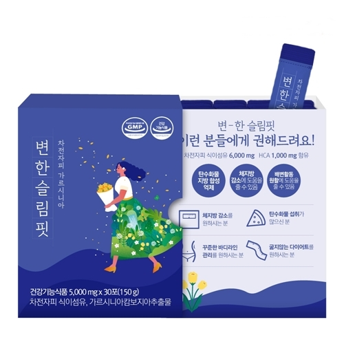 <b>온푸드</b> 변한 슬림핏 차전자피 가르시니아 식이섬유 과립 5g x 30포