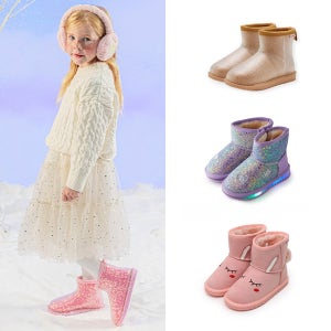 빔보빔바 아동 키즈 털 패딩 방한 부츠 LED 글리터 롱부츠 숏부츠