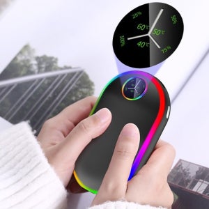 휴대용 충전식 손난로 레인보우 LED C-310 보조배터리 충전용 핫팩