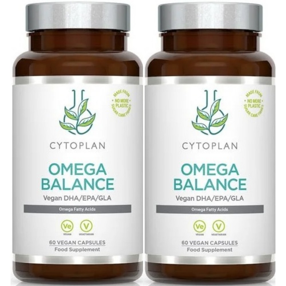 Cytoplan Omega Balance 사이토플랜 해조류 오일 500mg DHA EPA <b>달맞이꽃종자유</b> GLA 함유 60정 2병