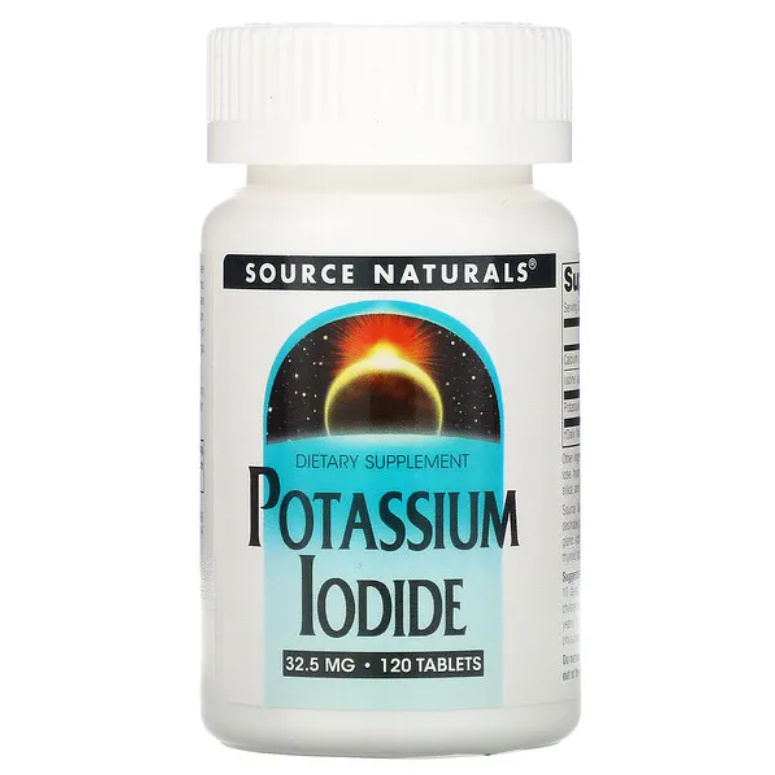 소스내추럴스 아이오딘 요오드화<b>칼륨</b> Iodine 32.5mg 120정
