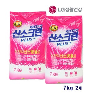 엘지생활건강 테크 산소크린 플러스 7kg 가루세탁세제 표백제 대용량 빨래세제 업소용
