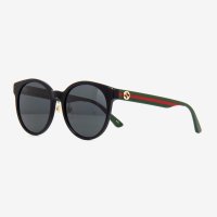 GUCCI 구찌 선글라스 GG0416SK-002 라운드 뿔테 웹 스트라이프 그린/레드