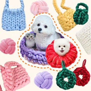 벨벳 자이언트얀 1kg 자이언트실 가방 만들기