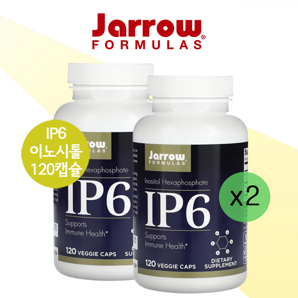 [2개] 자로우포뮬러스 <b>IP6</b> 이노시톨 120정 헥사포스페이트 <b>피틴산</b> 식물성 칼슘마그네슘 쌀겨추출