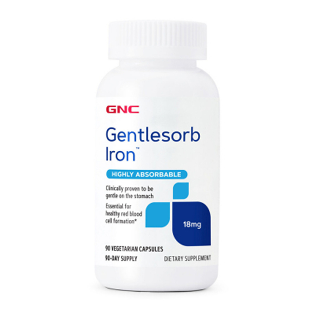 GNC 철분 <b>Iron 18mg</b> 90캡슐 젠틀솔브