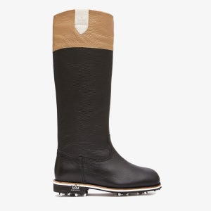 [람다골프] 여성골프화 알리아 부츠 블랙다크베이지 명품 클래식 스파이크