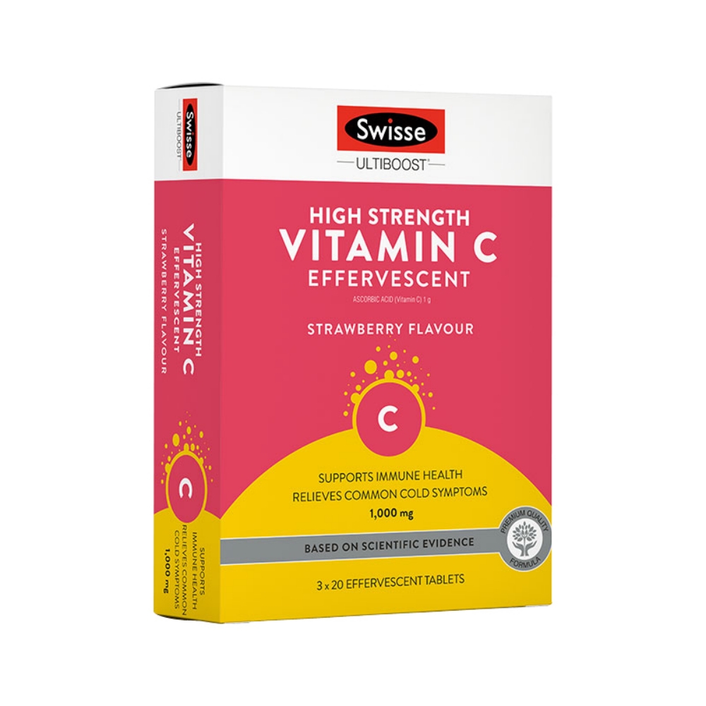 호주 <b>스위스 비타민C</b> 발포정 발포비타민 60정 1000mg Swisse Vitamin C
