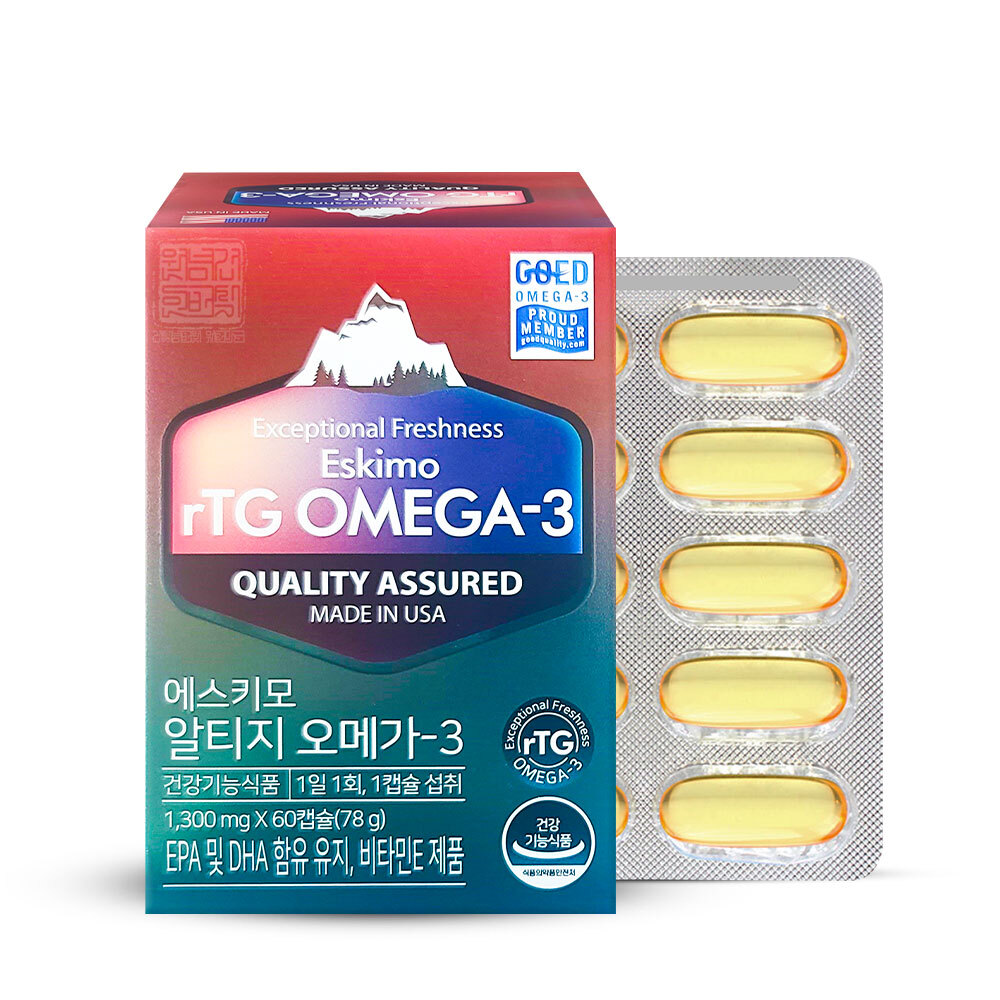 알래스카 알티지 오메가3 영양제 혈행건강 <b>부광약품</b> 60캡슐