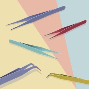 SDTOOL 다꾸 정밀 핀셋 스티커 핀셋 얇은 컬러