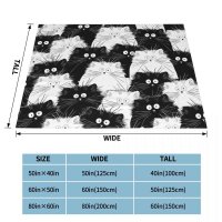 겨울 극세사 1인용 이불 귀여운 고양이 검은 흰색 패턴 담요 플란넬 겨울 다기능 슈퍼 소프트 던져 홈 침실 침구에 대한