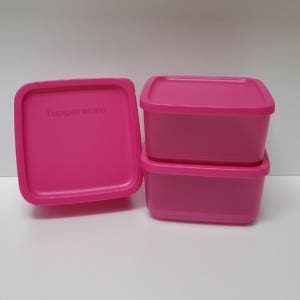 타파웨어 반찬통 650ML 3인조 밀폐용기 찬통 김치통 냉장 냉동 보관용기