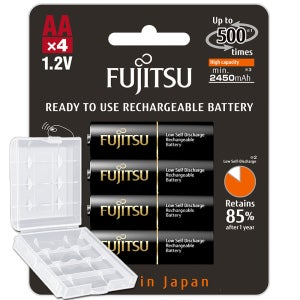 후지쯔 프리미엄 AA 충전지 2550mAh 4개입 고용량 충전식 충전용 건전지