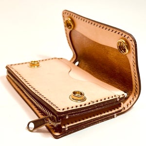 로스킨 지퍼 미니 지갑 반제품 수업용키트 가죽공예 DIY 원데이클래스