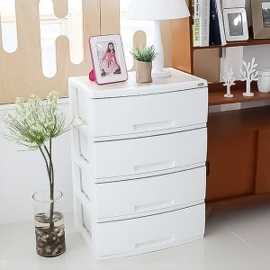 플라우드 플라스틱 서랍장 옷서랍장 플라스틱수납장 서랍 박스 60 4단