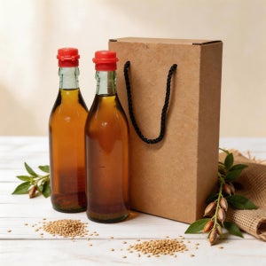 55호 (100개) 참기름 2구 350ml 답례품 들기름 선물 병 포장상자 방앗간 다용도