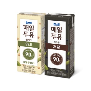 [정기구독] 매일두유 99.9 플레인/검은콩 저당두유 190ml 24팩 중 택1