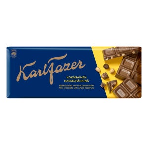 칼 파제르 밀크 초콜릿 200g 4팩 홀 헤이즐넛 Karl Fazer Whole hazelnuts in milk chocolate 200 g