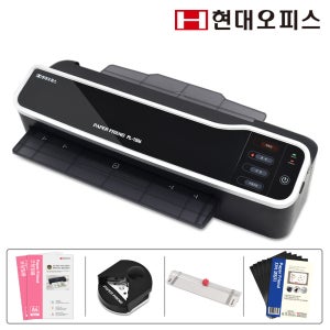 현대오피스 A3 코팅기 PL-1506 자동역회전 6롤러 두께측정센서 자동절전 가정용