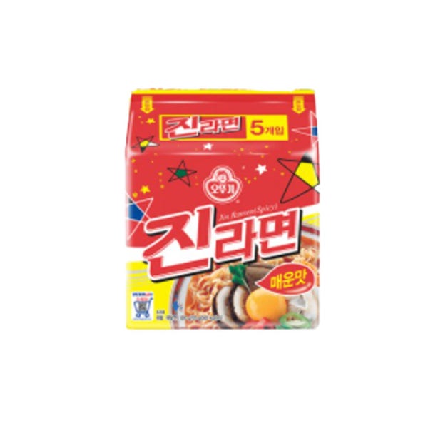 오뚜기 진라면 매운맛 120g 멀티 5입 유통기한임박 26년10월1일