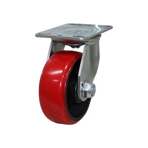 KCCY 고중량 152mm-60mm(6인치) 적색 우레탄바퀴 고하중 대차구르마바퀴 년품질보증