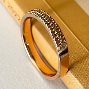 14K 18K 심플 데일리 여자 여성 밀그레인 가드링 레이어드 금 볼 반지 링 선물