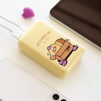 카카오프렌즈 고속충전 10,000mAh 보조배터리 상자 춘식이