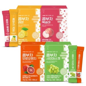 참앤들황토농원 데이앤 콤부차 복숭아 레몬 샤인머스켓 모로오렌지 총120개입 5gx30개입