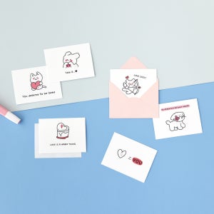 데이바이데이 카드 Love for you V2 미니엽서 생일 축하 감사 메세지 메모 카드