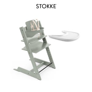 스토케 트립트랩 하이체어+베이비세트+트레이 세트, 아기 이유식의자 유아 식탁의자