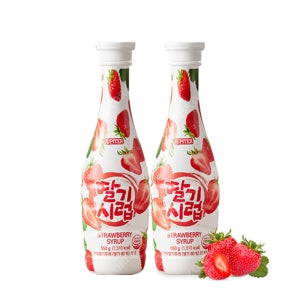 쥬피터 딸기시럽 550g X 2개 쉐이크 토핑 팥빙수재료