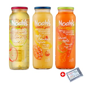노아 3종(크러쉬드애플+바나나리치 망고+당근진저) 260ml 12개+사은품 6000원상당의 고급세차타월 증정
