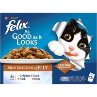 펠릭스 고양이 사료 미트 셀렉션 100g 12개 Felix As Good As It Looks Cat Food Meat Selection