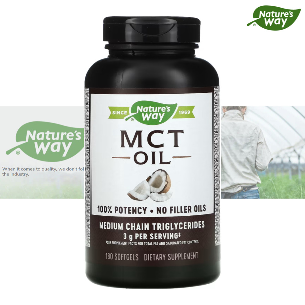 <b>Nature’s Way</b> <b>네이처스웨이</b> 중쇄중성<b>지방</b> 오일, 소프트젤 180정