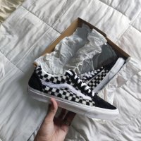 vans 반스 올드스쿨 쉐르파 체커보드 스니커즈 뽀글이 셰르파 양털 운동화