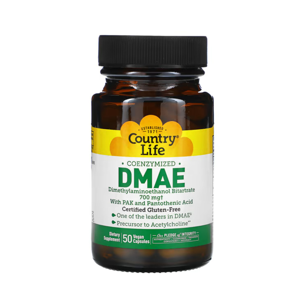 <b>컨트리라이프</b> DMAE 코엔자임 350mg 비타민B6 <b>판토텐산</b> 50캡슐