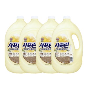샤프란 섬유유연제 3100ml x4개 코튼