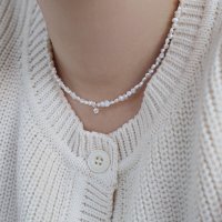 진주목걸이 etoile cubic necklace 925실버