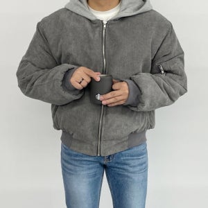 남자항공잠바 오버핏항공점퍼 숏패딩