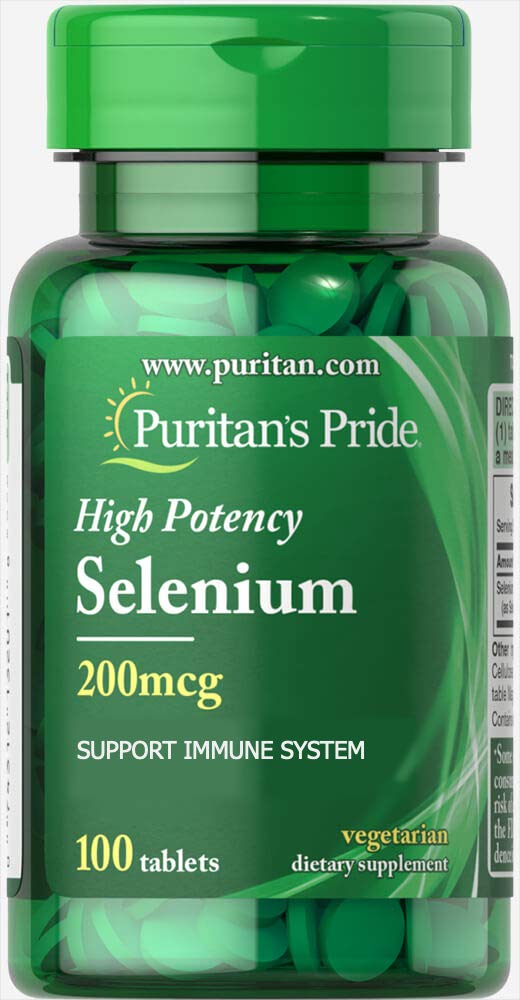 PuritansPride 퓨리탄프라이드 <b>셀레늄</b> Selenium <b>200mcg</b> 100정