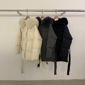 프리미엄 오리털패딩 폭스퍼 벨트세트 겨울 여성 패딩 점퍼
