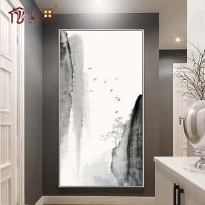인테리어 중국 스타일 현관 그림 추상 수직 버전 선 벽걸이 홈 집들이선물 액자
