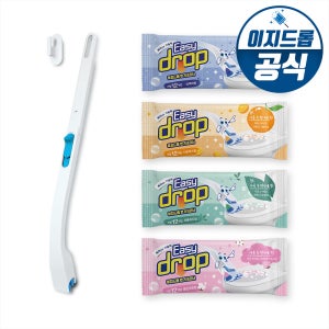 [시즌3] 이지드롭 변기크리너 신형핸들1개+걸이1개+리필 1팩(향선택) 변기솔 욕실청소 일회용