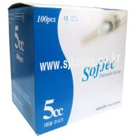 화진 무침 바늘 약국 대형 일회용 주사기 5cc 18G x 1 1/2 (100개입)