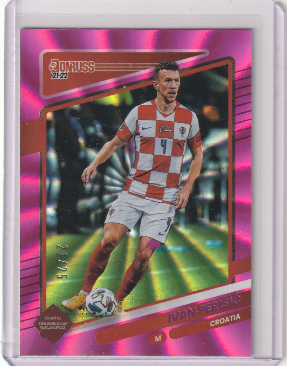 2021-22 Donruss PINK LASER 25한정판 이반 페리시치 월드컵 축구카드